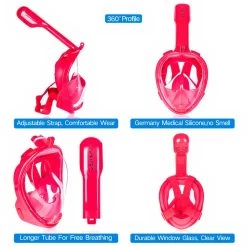 Basic Full Face Snorkeling Mask -Sports - water sports equipment aquaneos basic full face snorkeling mask 2